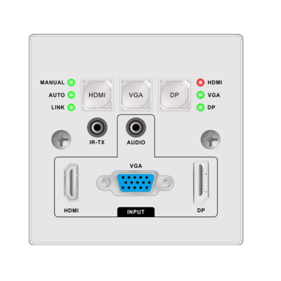 墙面发射器HDBT-86HVD（HDMI+VGA+DP）
